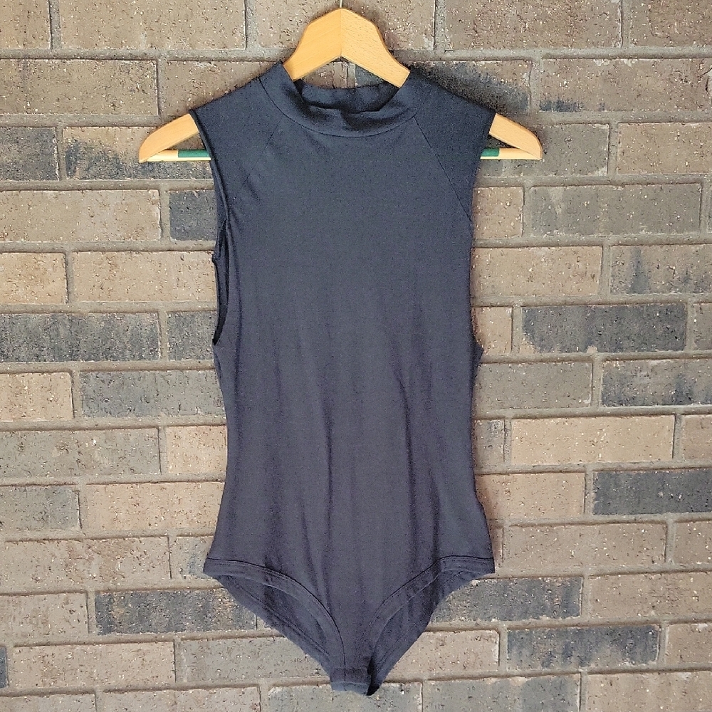 Intimately Free People mock neck, black bodysuit, size XS